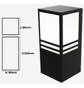 Aplique Exterior De Pared Difusor Tipo Farola E27 