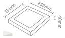 Plafon Led 36w Aplicar Luz Blanco Calido Y Frio 45x45 Candil