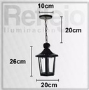 Farol hexagonal colgante