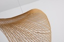 Colgante con luz LED integrado, filamentos de madera