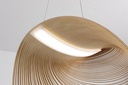 Colgante con luz LED integrado, filamentos de madera