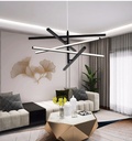 Colgante con luz LED integrado, barrales regulables