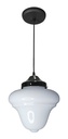 Colgante ferroviario de vidrio opal grande