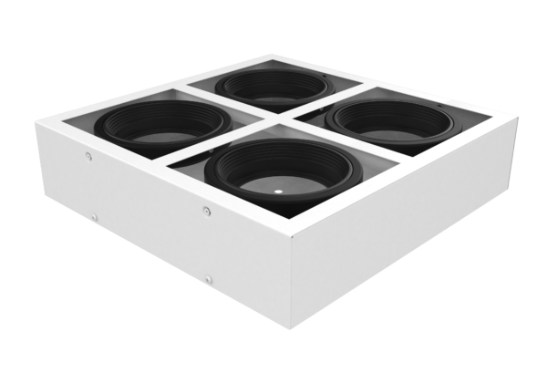Plafon cuadrado 4 luces para AR111 Led