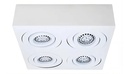 Plafon cuadrado 4 luces c/ Dicro Led 7W