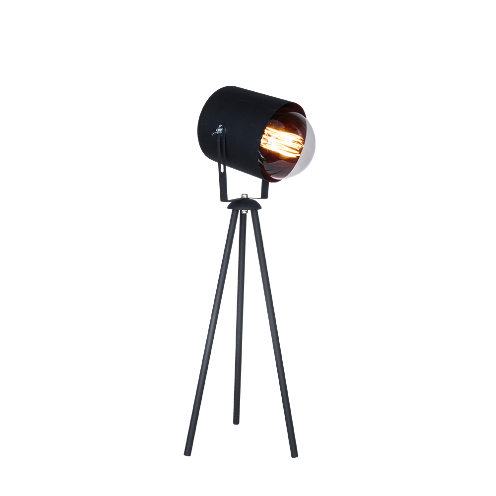 Lámpara de mesa trípode con pantalla cine