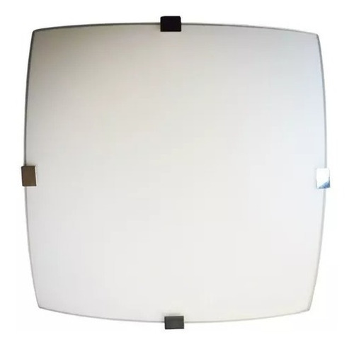 Plafon vidrio cuadrado 4 soportes laterales