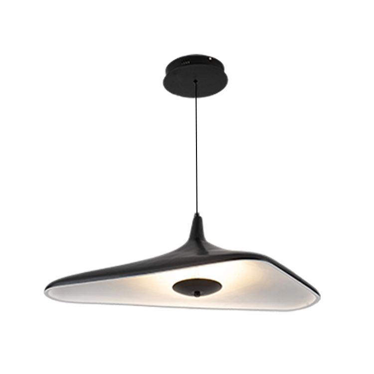 Colgante con luz LED integrado, semi triangular
