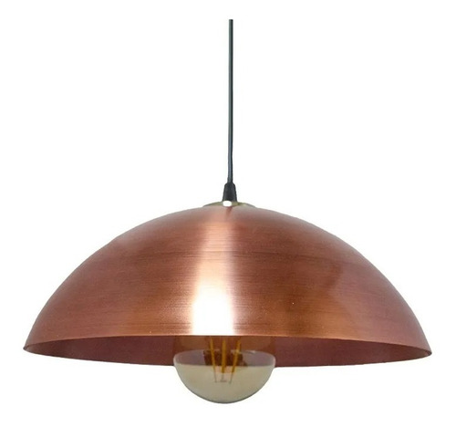 Colgante 1/4 esfera chapa cobre