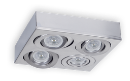 Plafon cuadrado 4 luces c/ Dicro Led 7W