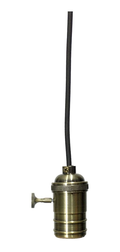 Lámpara Colgante Metal Con Perilla Bronce Vintage