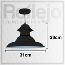 Lámpara Colgante De Techo En Blanco 31 Cm Apto Led - Oferta!