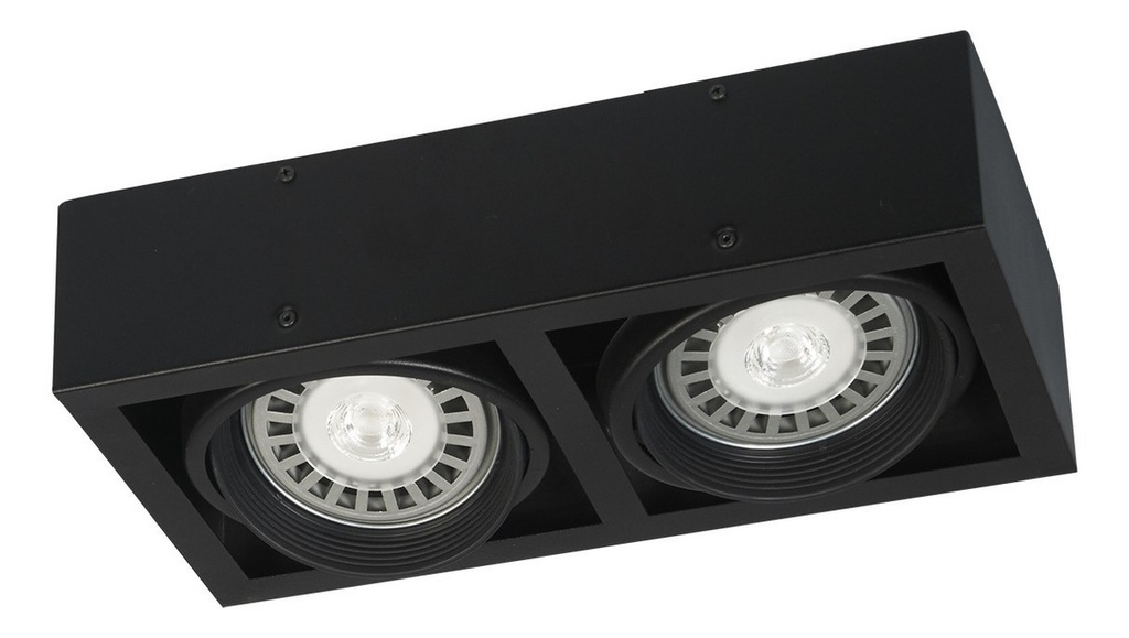 Plafon rectangular 2 luces para AR111 Led
