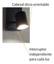 Lampara Aplique Cama De Pared Habitacion Luz Lectura Led 