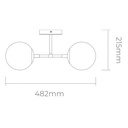 Aplique Mica 4 luces Globo opal mate