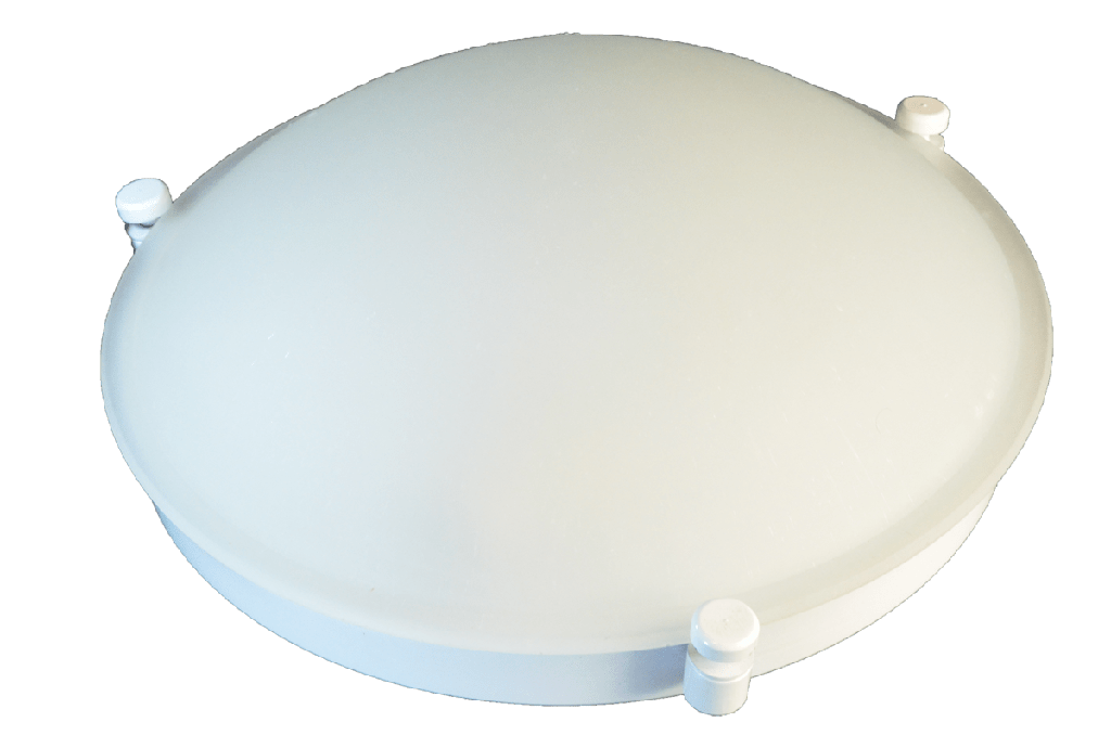 Plafón None redondo de vidrio curvo satinado