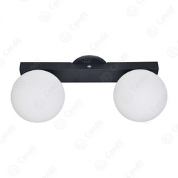 [2-CG130120/2-NG] Aplique Mica 2 luces Globo opal mate