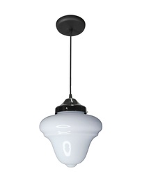 Colgante ferroviario de vidrio opal chico